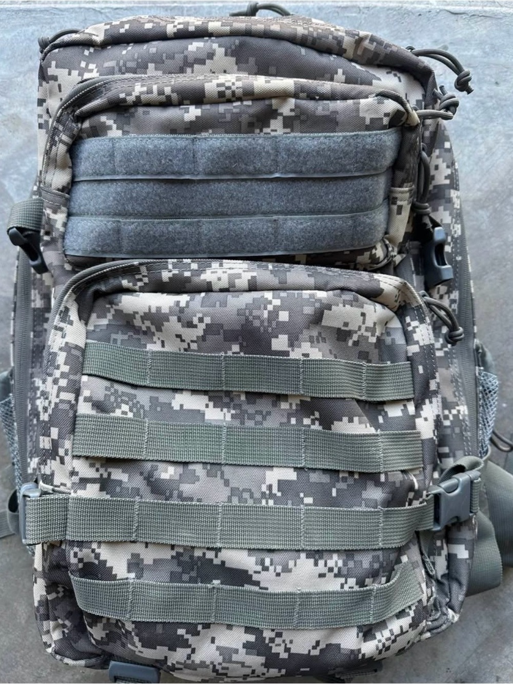 Tactical Digital Camo Backpack — Gray and Green Camo